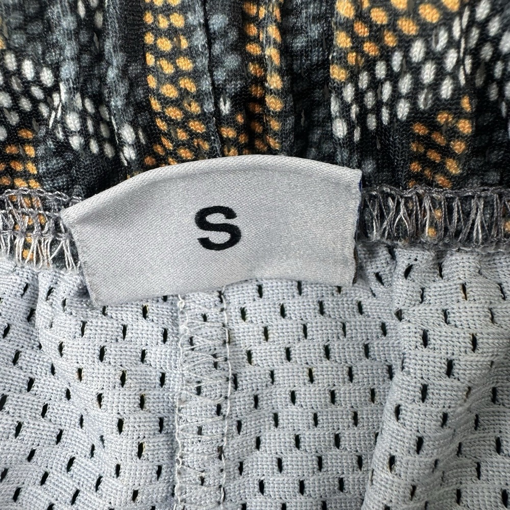 Bravest Studios Gray orange Geometric Mesh Basketball Short Size Small - Picture 3 of 5